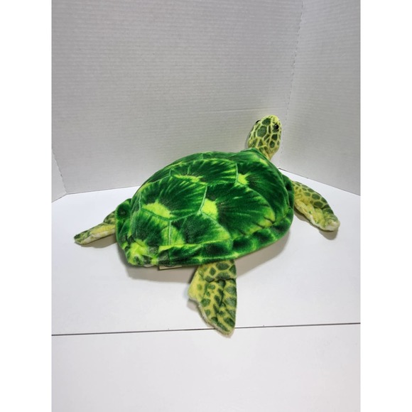 Tiger Tale Toys Plush 20” Giant Green Turtle Children's Soft Animal Stuffed - Picture 5 of 10